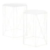 Hex Side Table Set Of 2 White