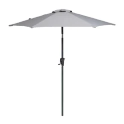 None 2.1m Crank & Tilt Parasol Light Grey - Dia. 38mm
