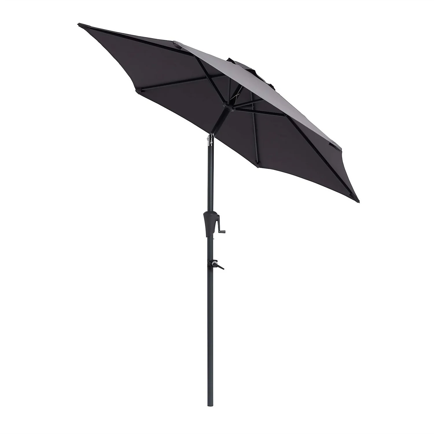 None 2.1m Crank & Tilt Parasol Dark Grey - Dia. 38mm - Image 2
