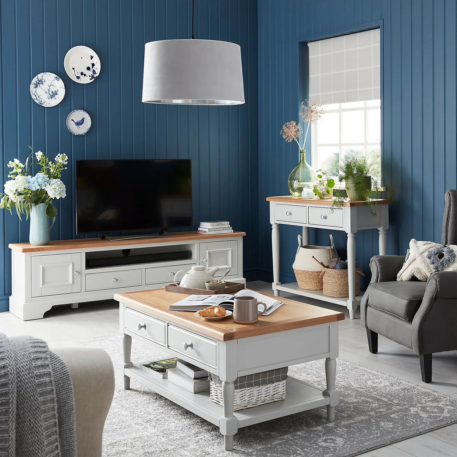 Westcott Oak Painted Coffee Table - Image 2