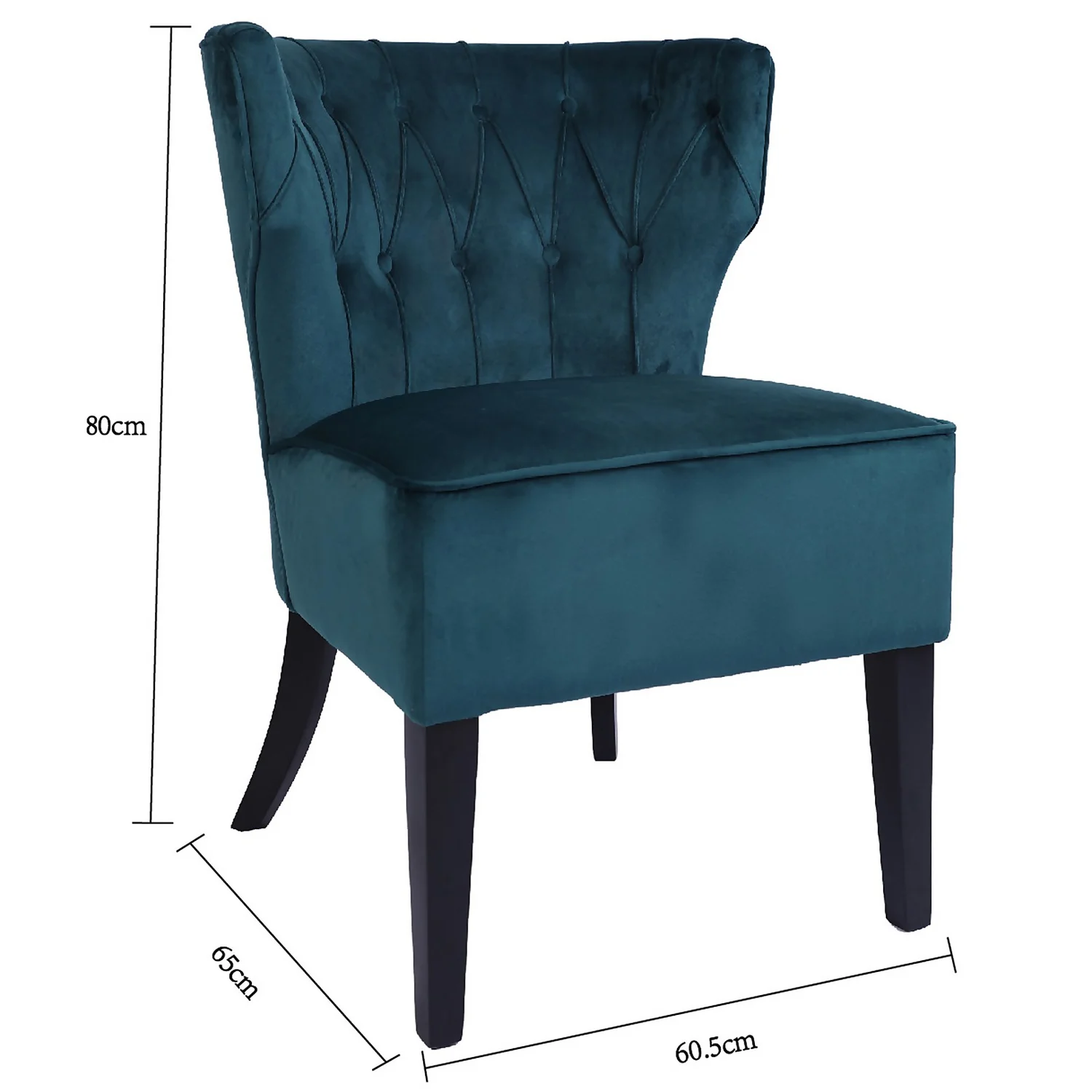 Sadie Velvet Accent Chair - Aegean Blue - Image 9
