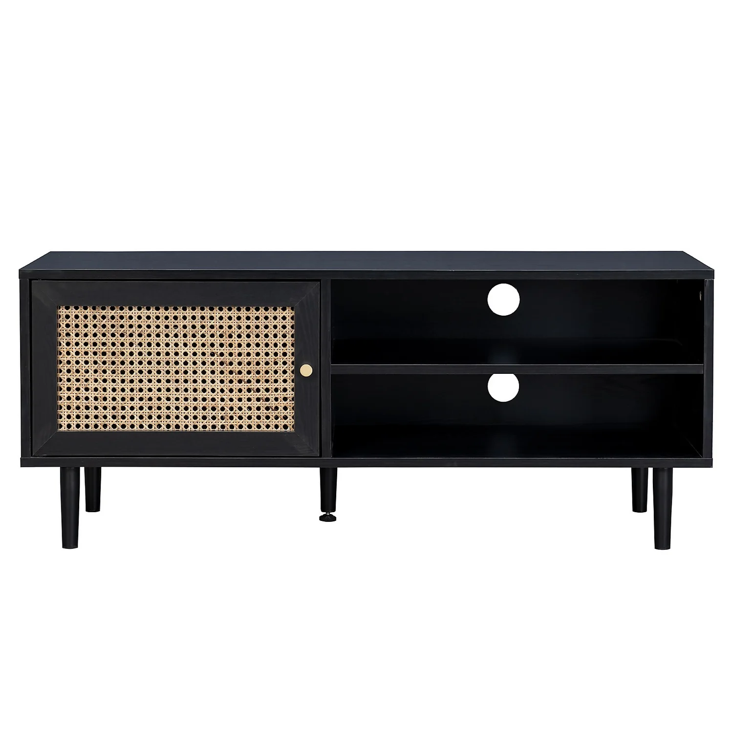 Kubu Rattan TV Stand - Black - Image 4
