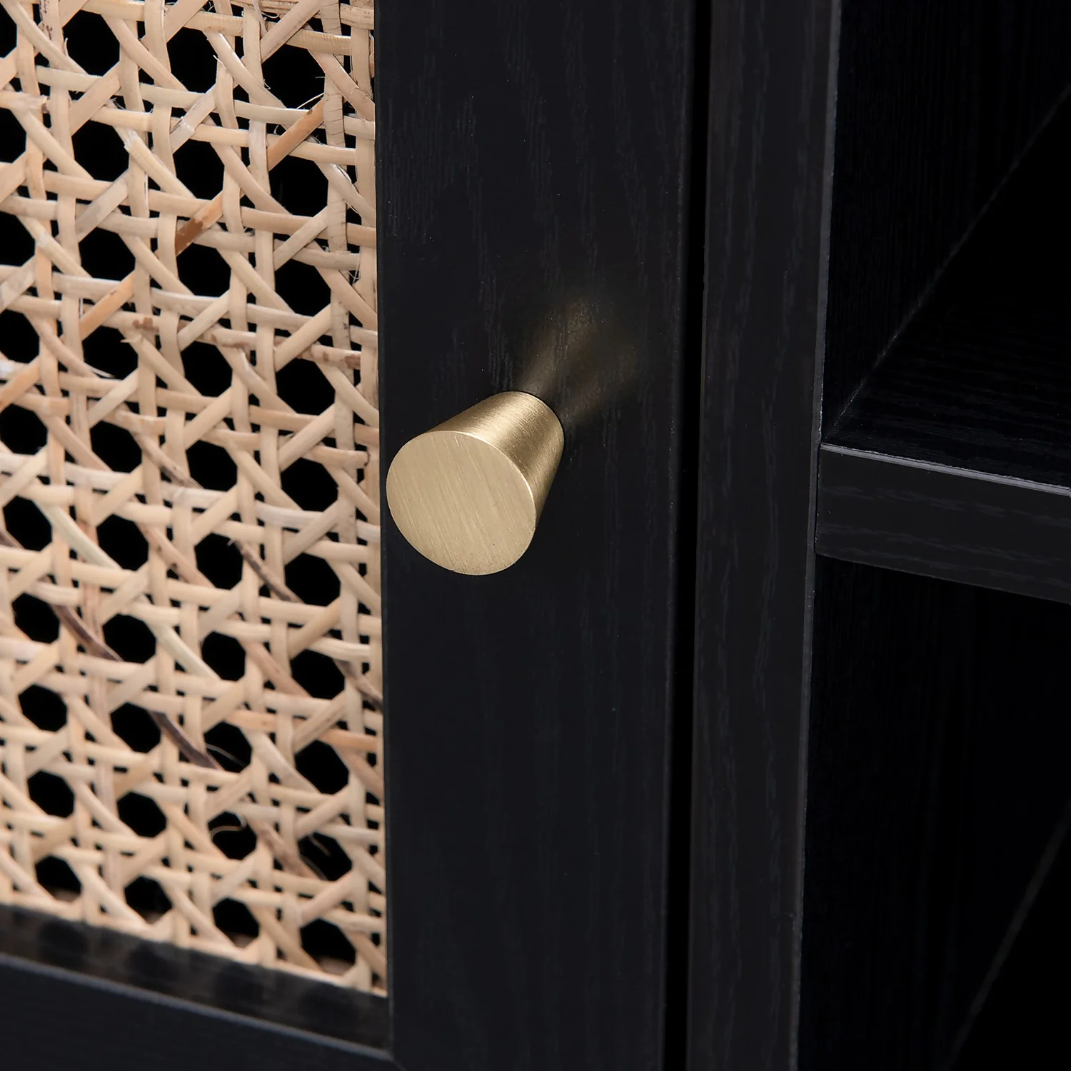 Kubu Rattan TV Stand - Black - Image 6