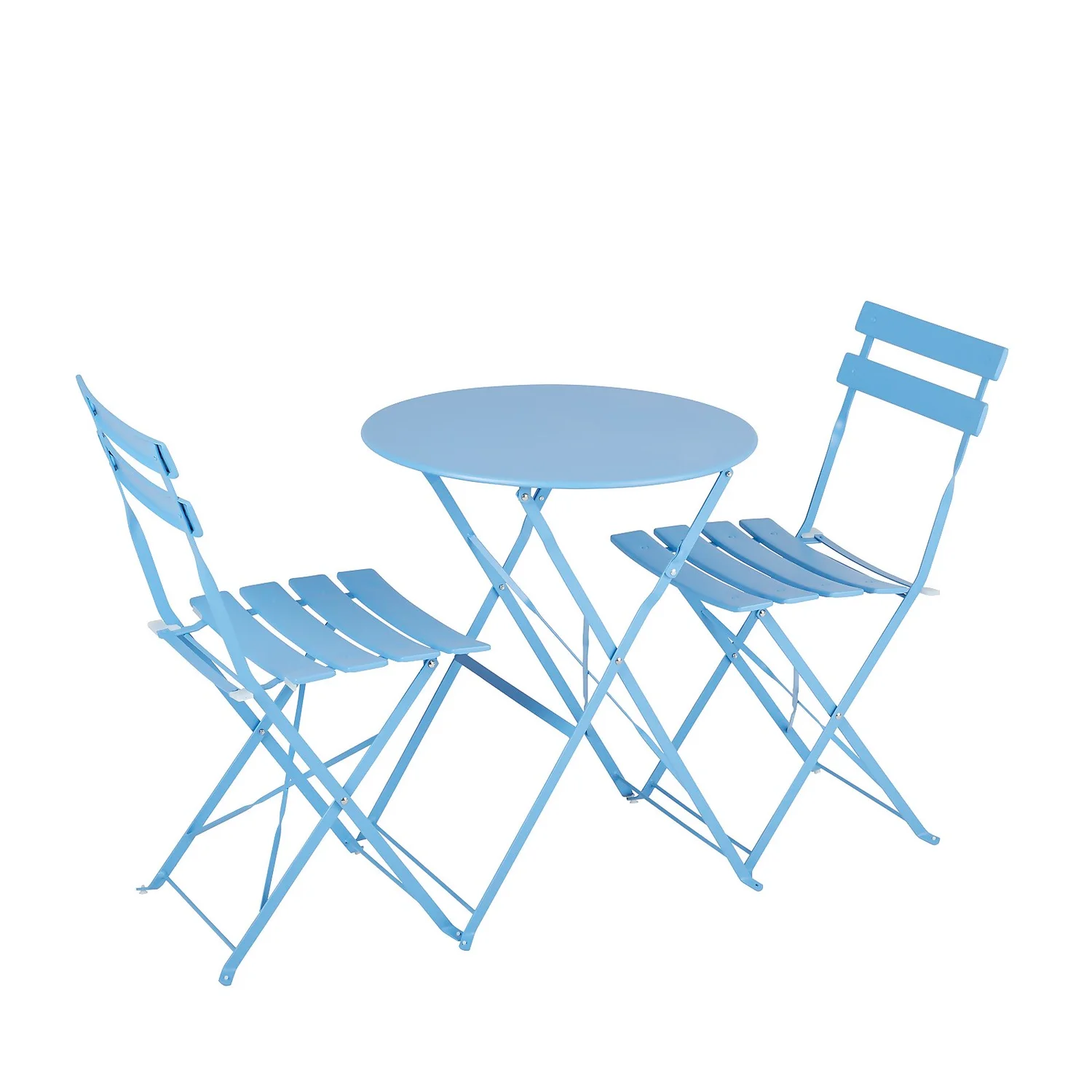 Millie Metal Bistro Set - Blue - Image 2